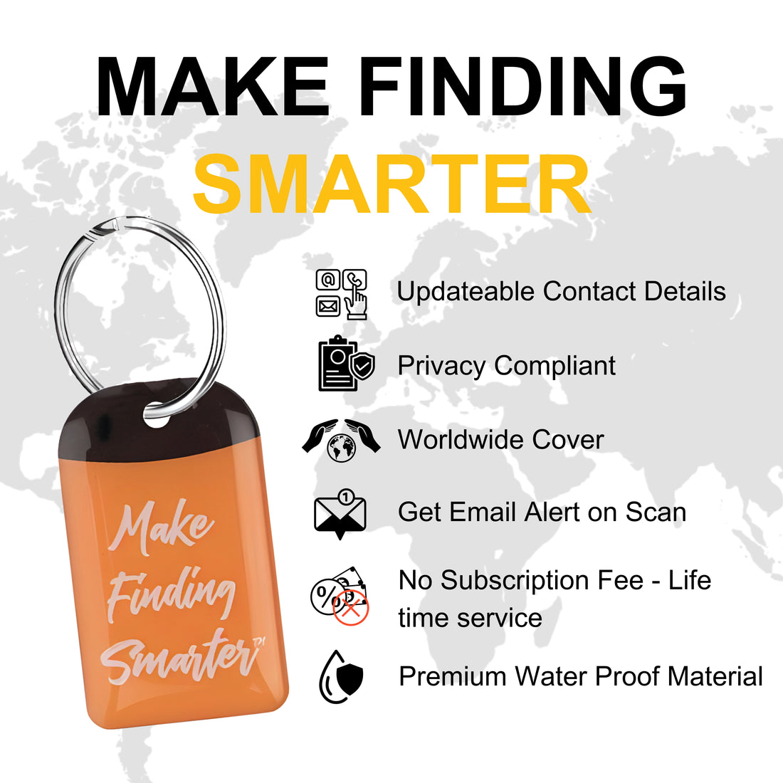 tag8 Smart Key Security Tag Pack of 4 for reliable tracking and protection of your keys