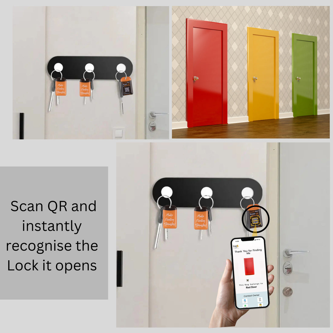 tag8 Smart Key Security Tag Pack of 4 for reliable tracking and protection of your keys