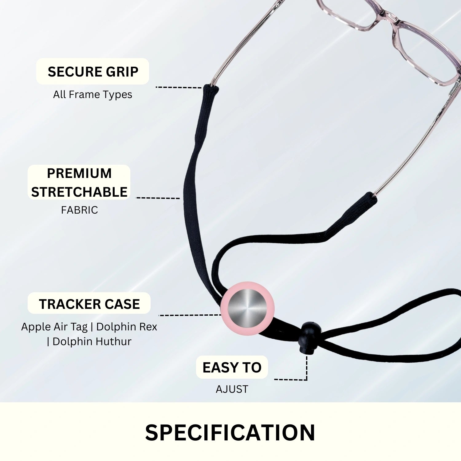 Smart Lanyard Tracker (Pink)