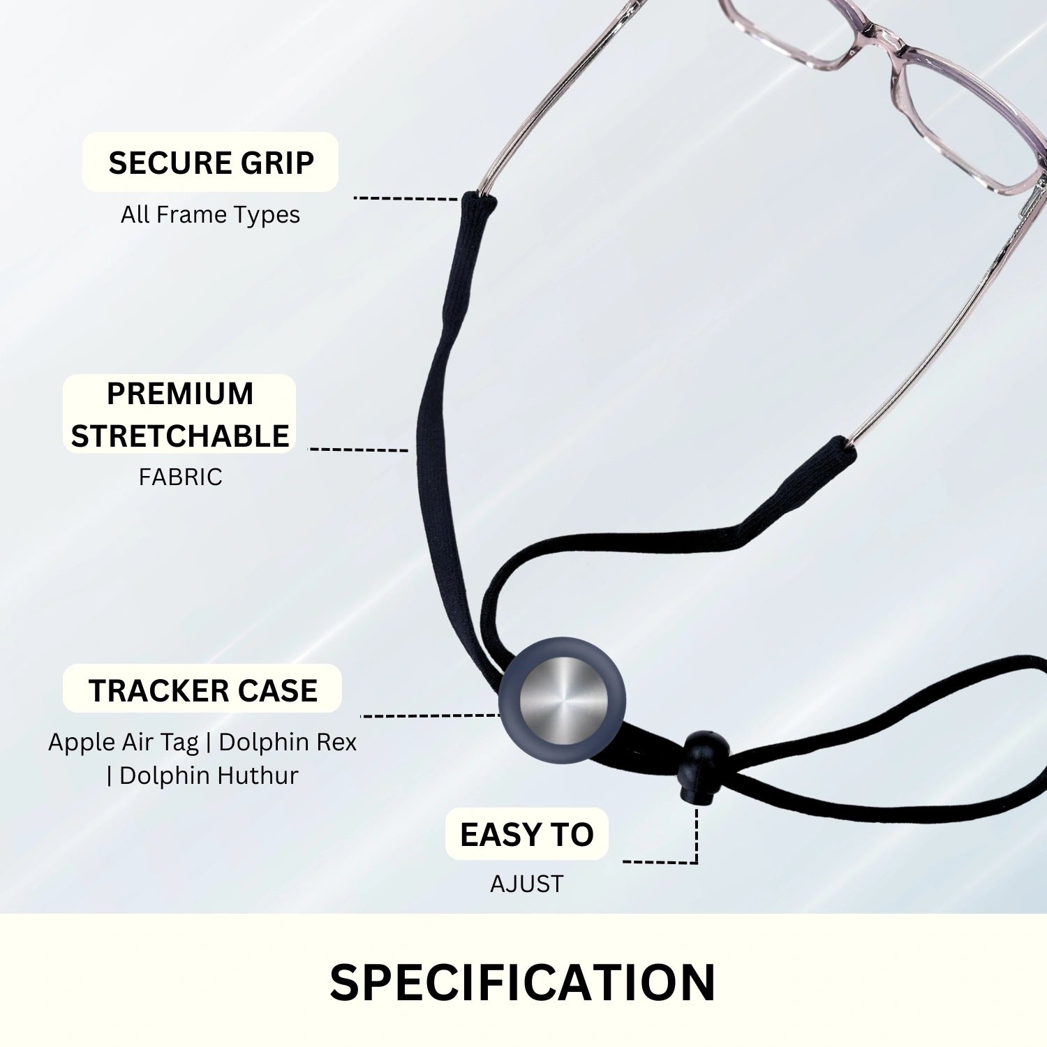 Smart Lanyard Tracker (Blue)