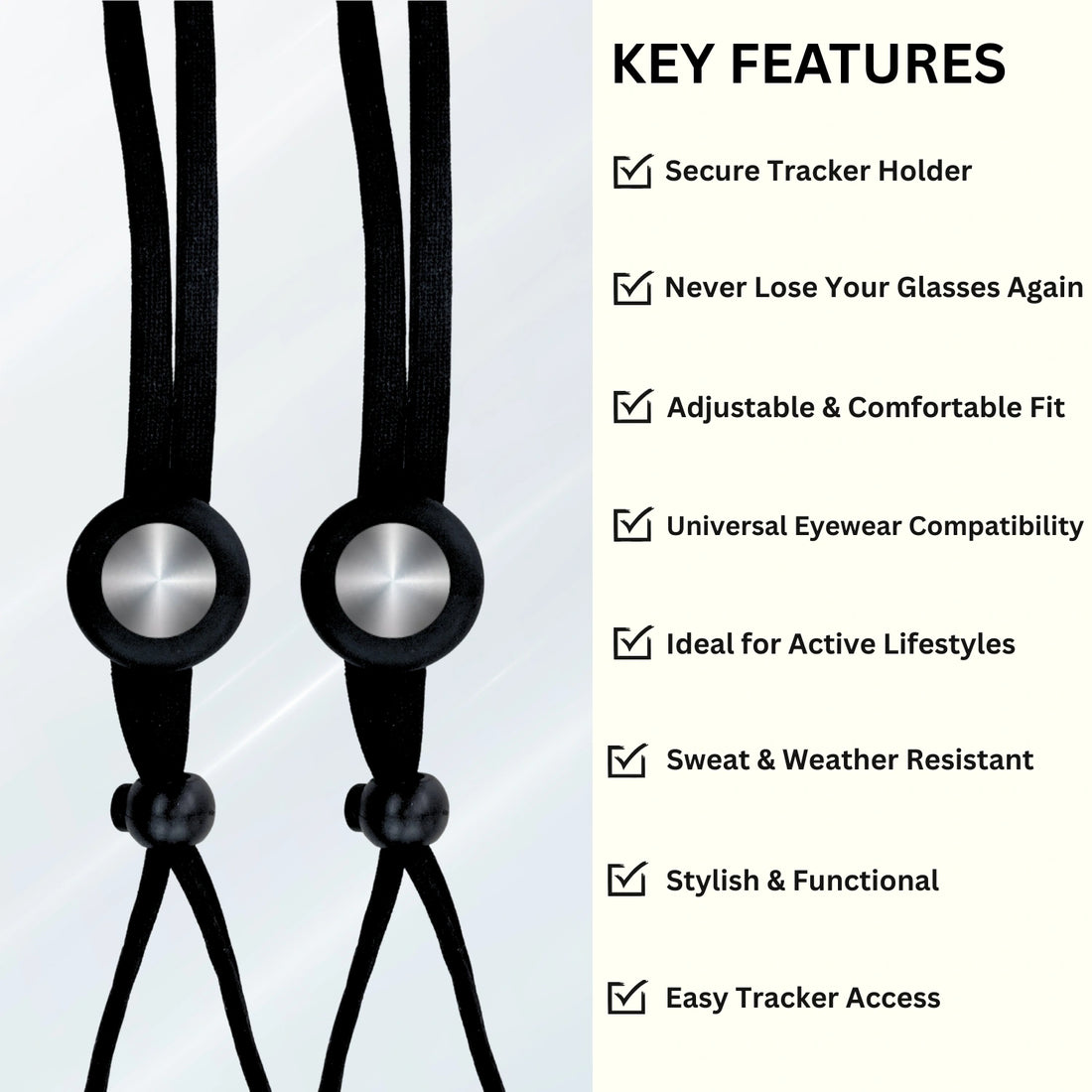 Smart Lanyard Tracker (Black)