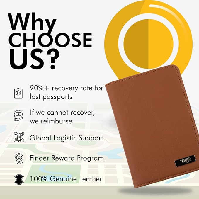 Combo passeport en cuir RFID 