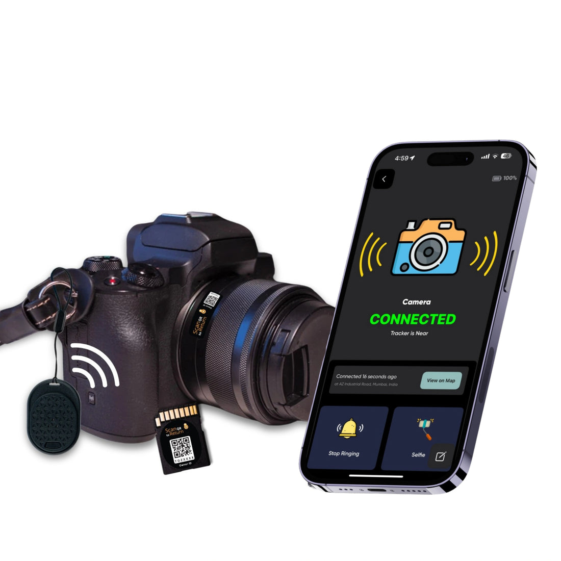 Camera Gear Tracker with BLE-tech | Track & Secure Cameras Ease |tag8