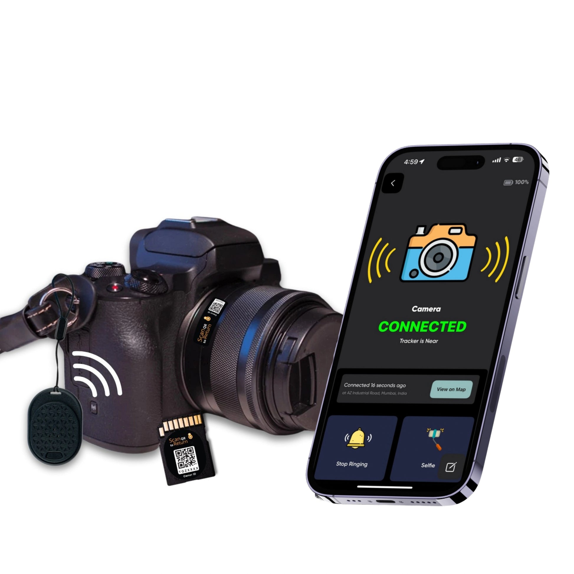Camera Gear Tracker with BLE-tech | Track & Secure Cameras Ease |tag8