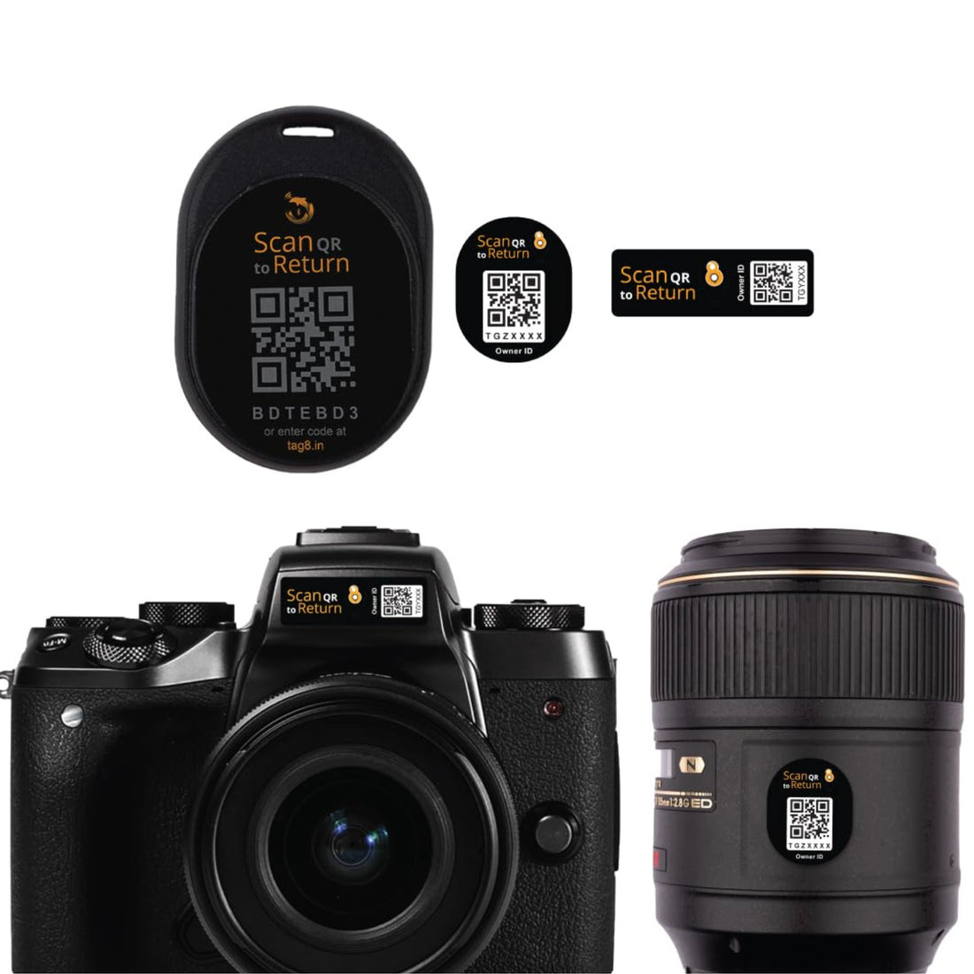 Camera Gear Tracker with BLE-tech | Track & Secure Cameras Ease |tag8