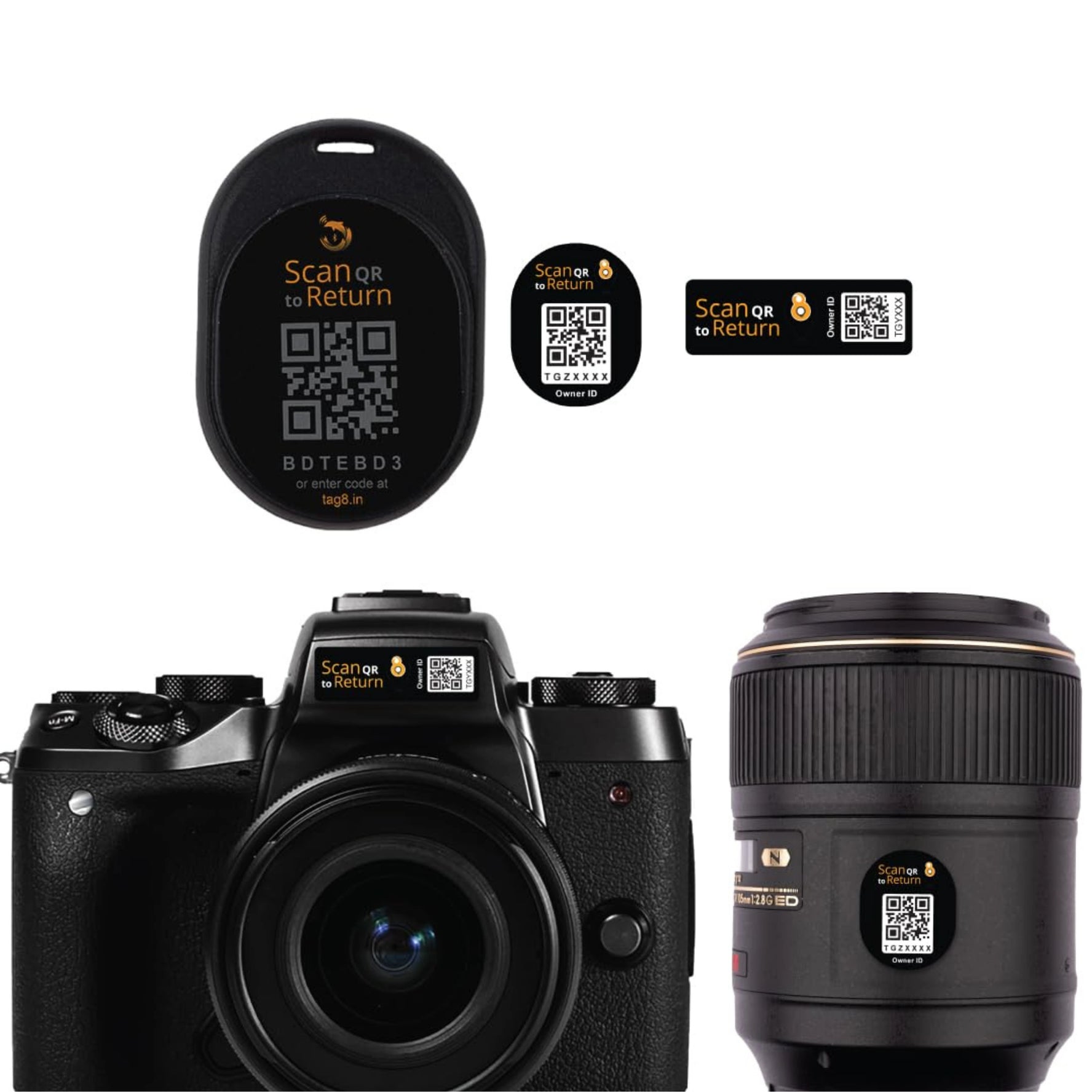 Camera Gear Tracker with BLE-tech | Track & Secure Cameras Ease |tag8