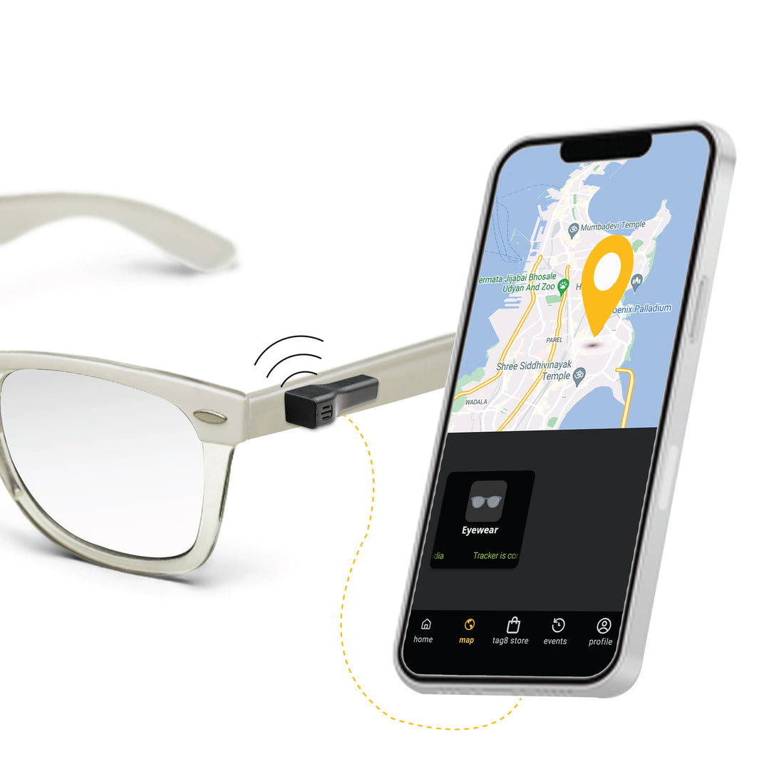 Dolphin eyewear finder for android - never loose your glasses.