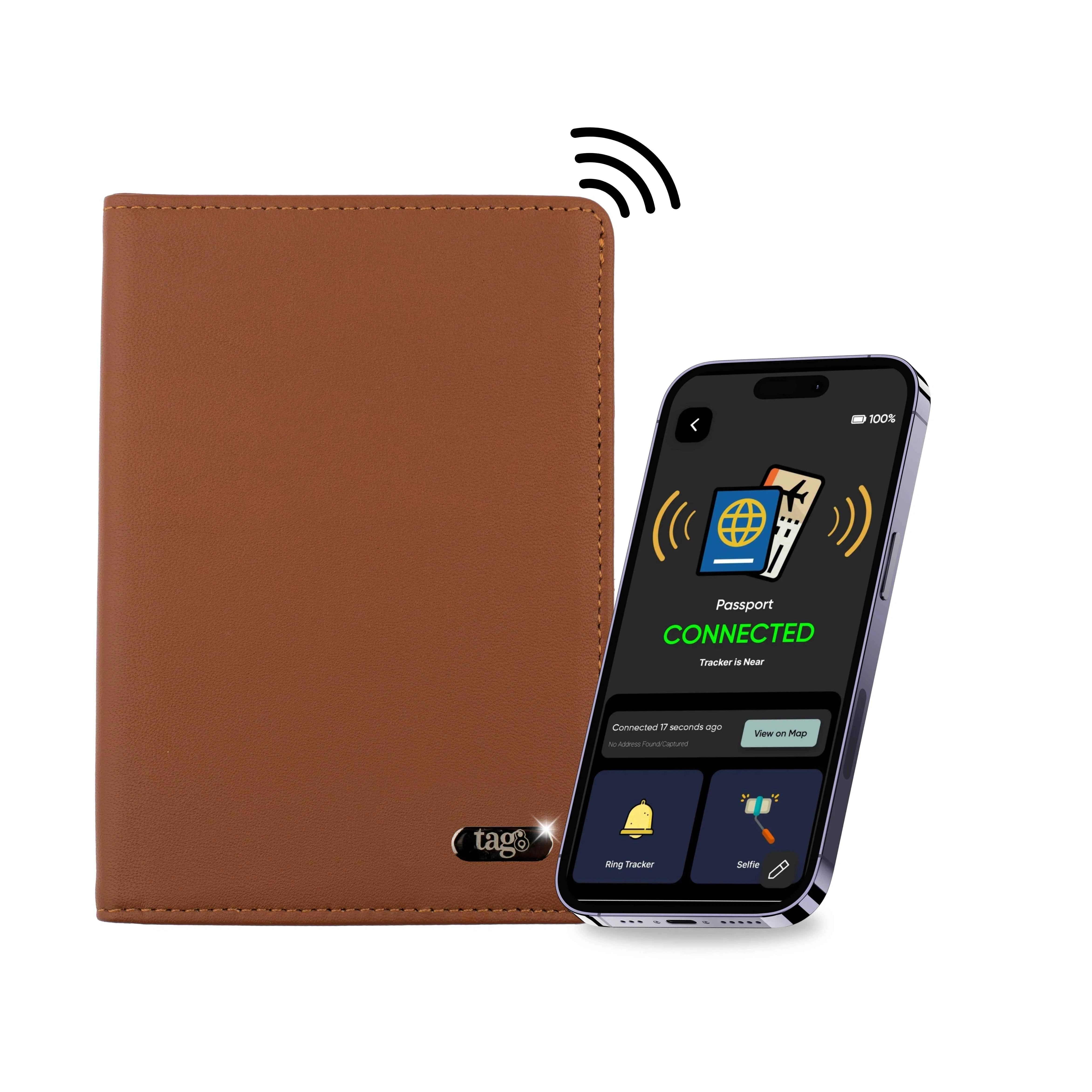 tag8 Dolphin Smart Leather Passport Tracker | For your tracking needs!