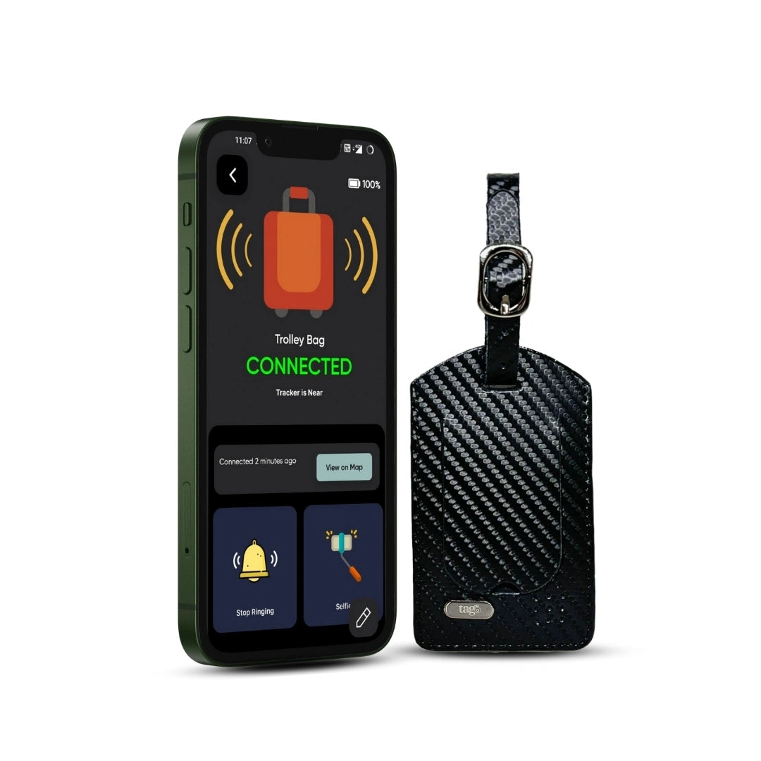 Dolphin Smart Bag Tracker tag [Carbon Fiber]