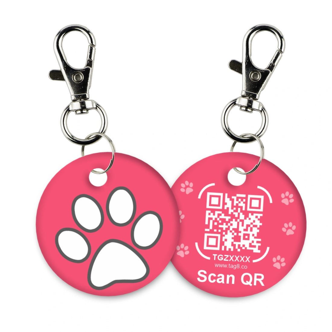 Tag8 Genie Pet Tag with smart QR code for pets – secure, scannable ID tag to help reunite lost pets with their owners