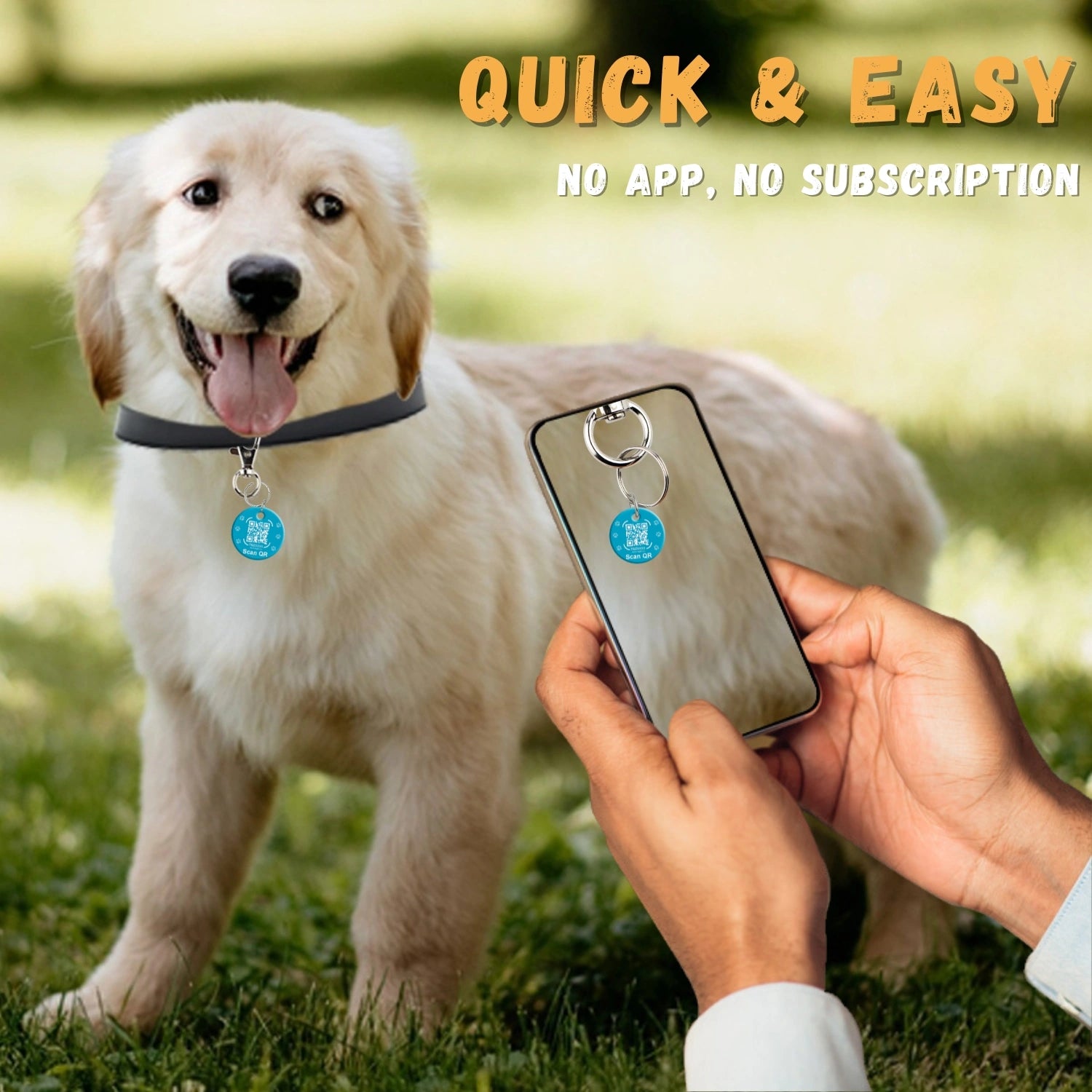 Tag8 Genie Pet Tag with smart QR code for pets – secure, scannable ID tag to help reunite lost pets with their owners