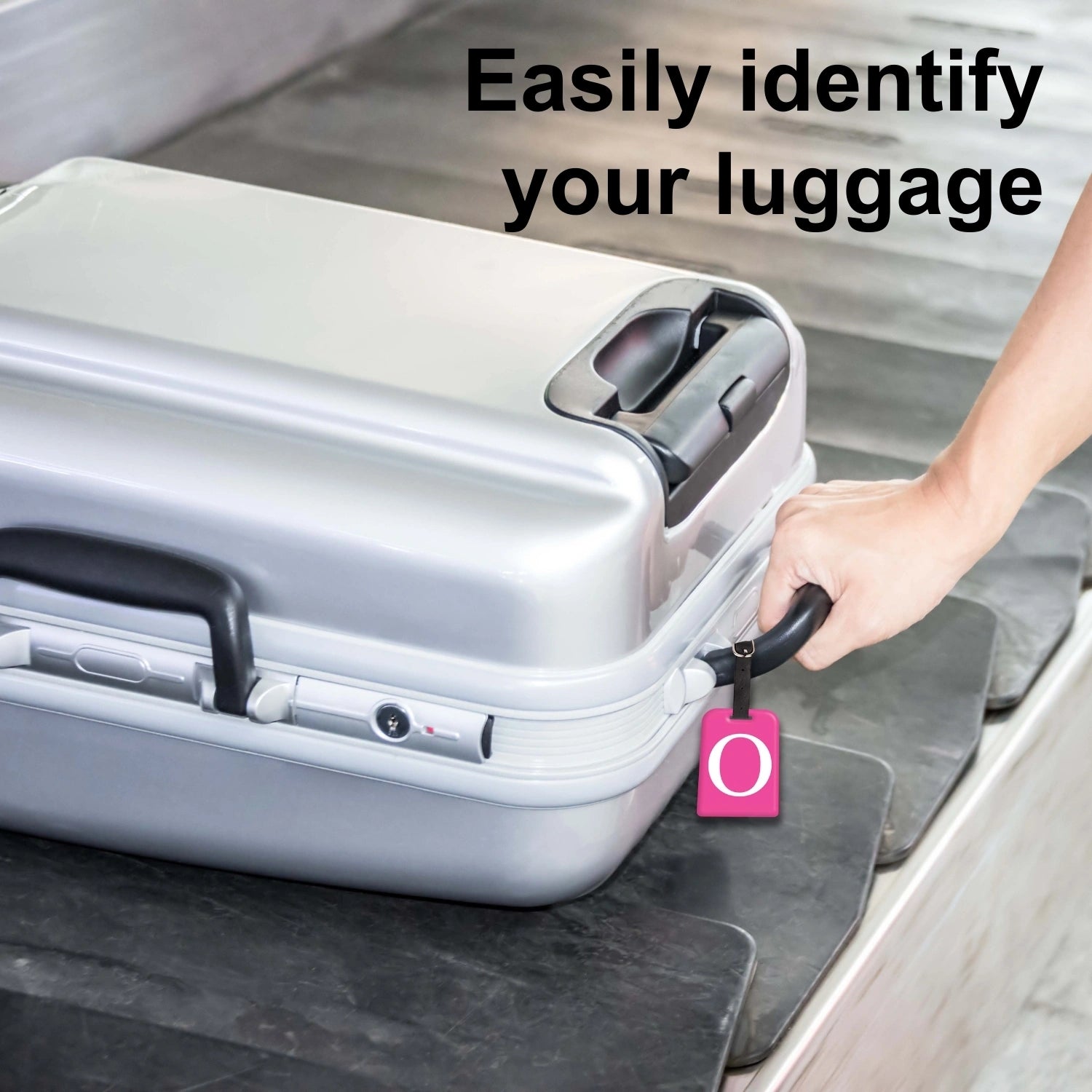QR tag for bag with initial O