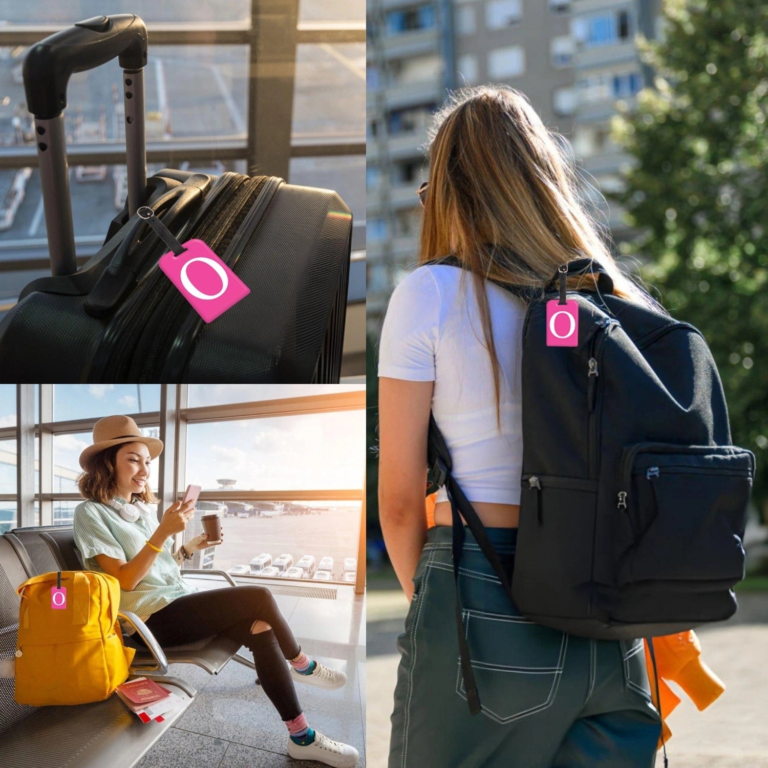 QR tag for bag with initial O