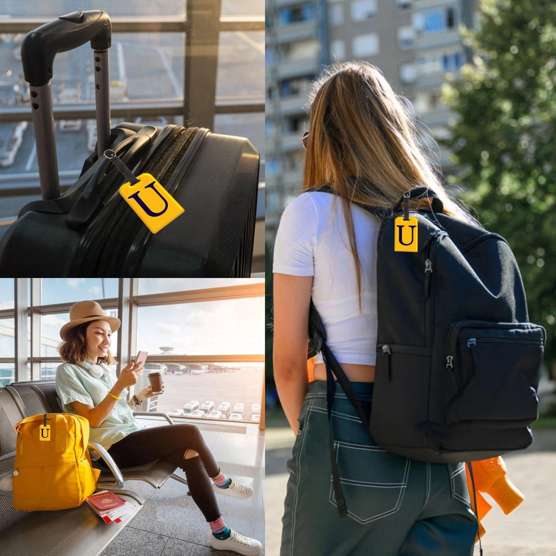 QR tag for bag with initial U