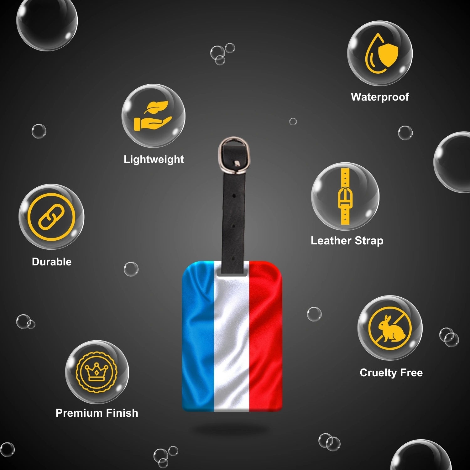 Luxembourg QR Bag Tag by tag8 for luggage tracking