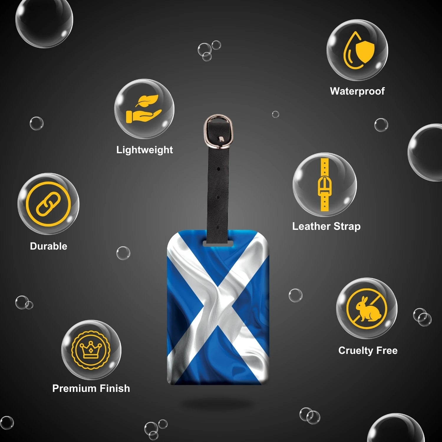 Scotland QR Bag Tag by tag8 for luggage recovery
