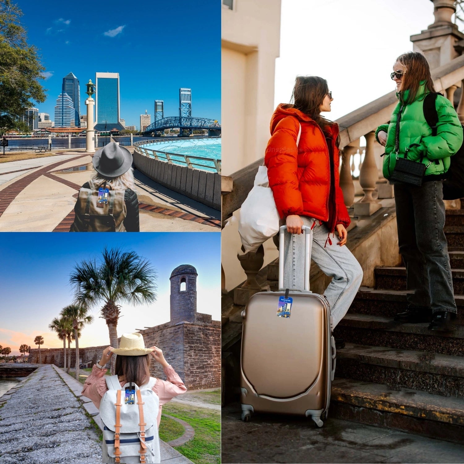 tag8 Jacksonville FL Bag Tag with elegant design and smart QR code for hassle-free identification and lost & found assistance