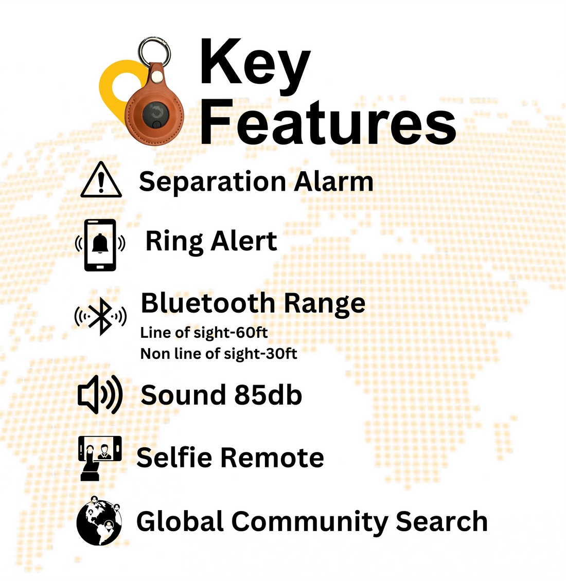tag8 Dolphin Smart Bluetooth Tracker Pro with premium leather case for advanced tracking and security