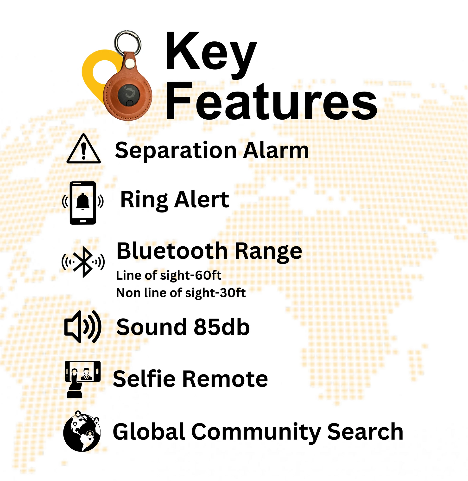 tag8 Dolphin Smart Bluetooth Tracker Pro with premium leather case for advanced tracking and security