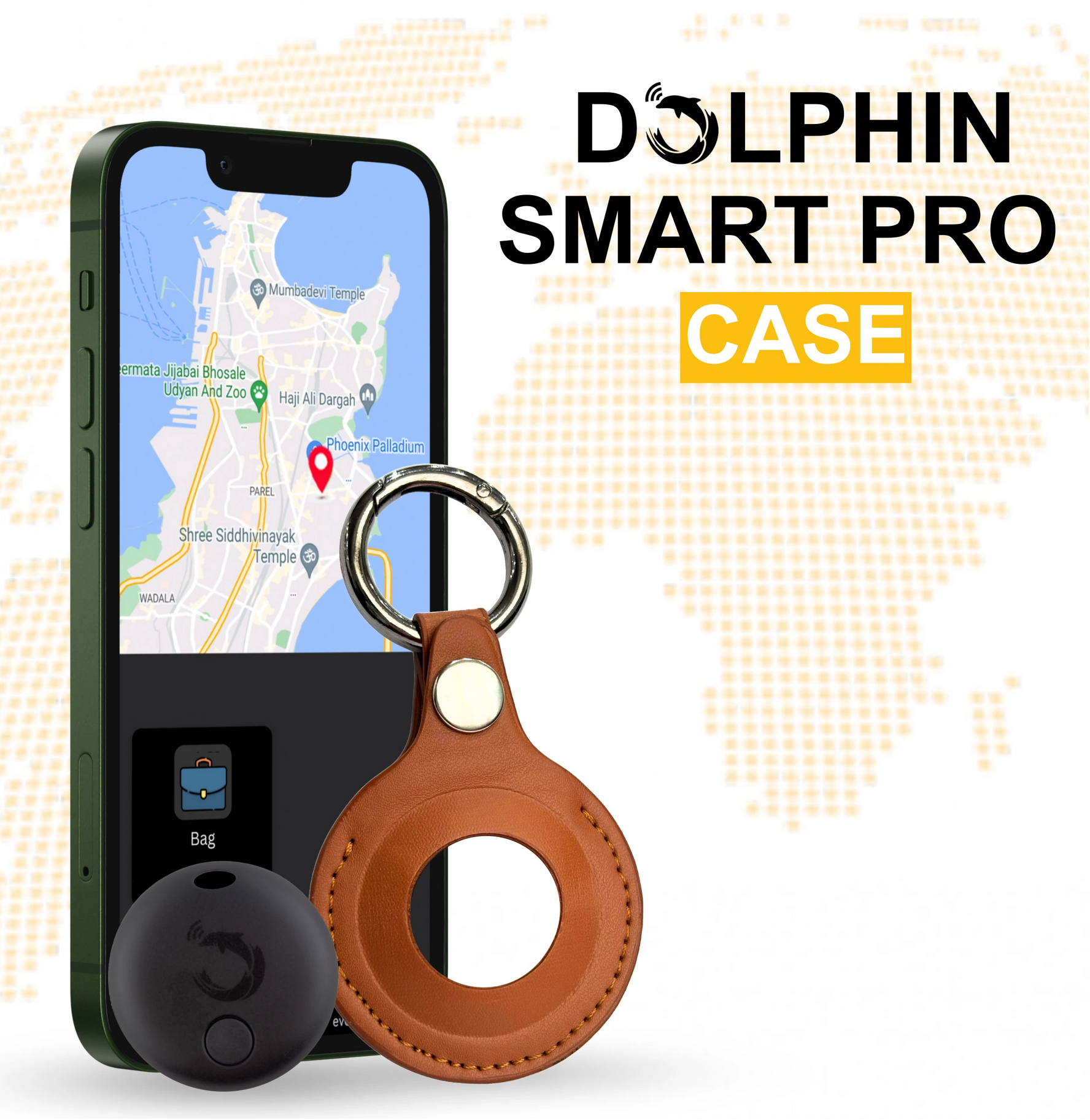 tag8 Dolphin Smart Tracker Pro Case Pack of 2 with advanced Bluetooth tracking and premium leather case