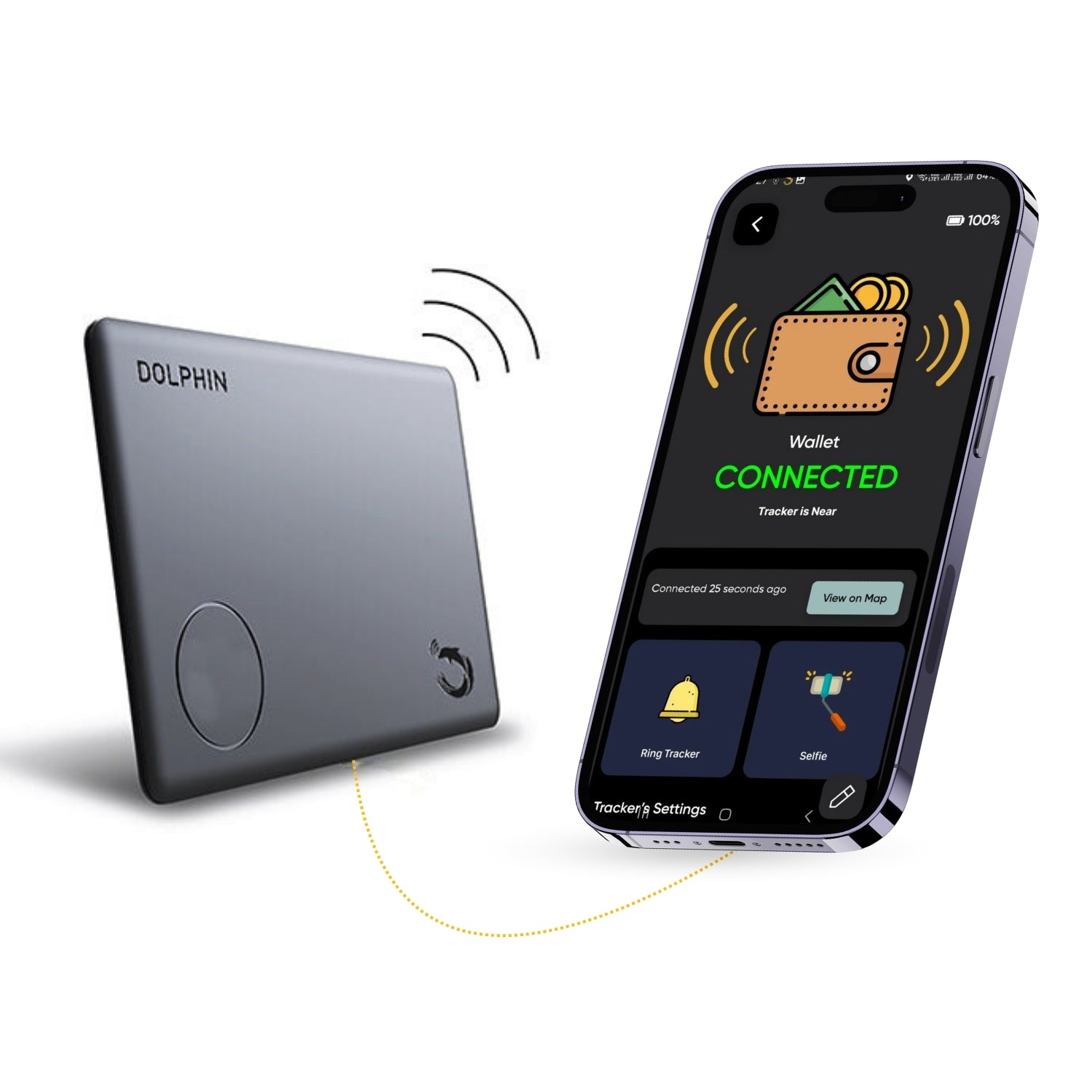 tag8 Dolphin Smart Tracker Sleek with ultra-slim design for real-time tracking and security 