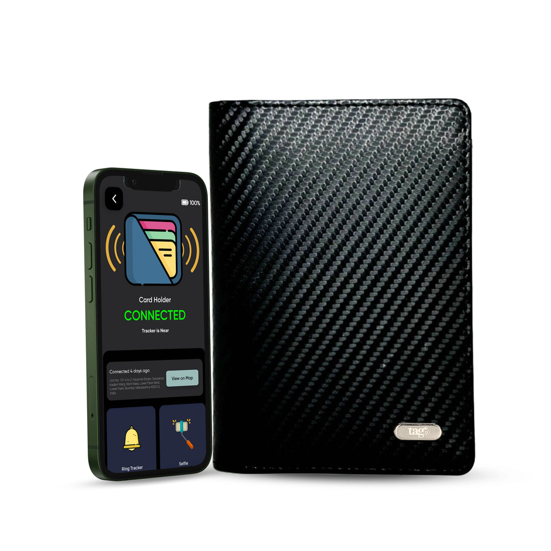 tag8 Passport Tracker with durable carbon fiber case for secure travel