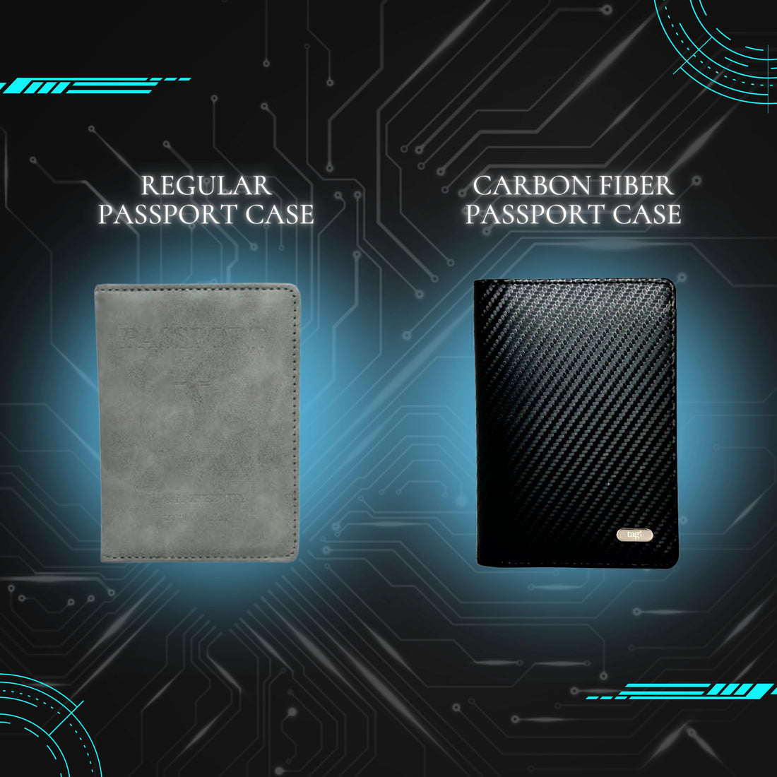 tag8 Passport Tracker with durable carbon fiber case for secure travel