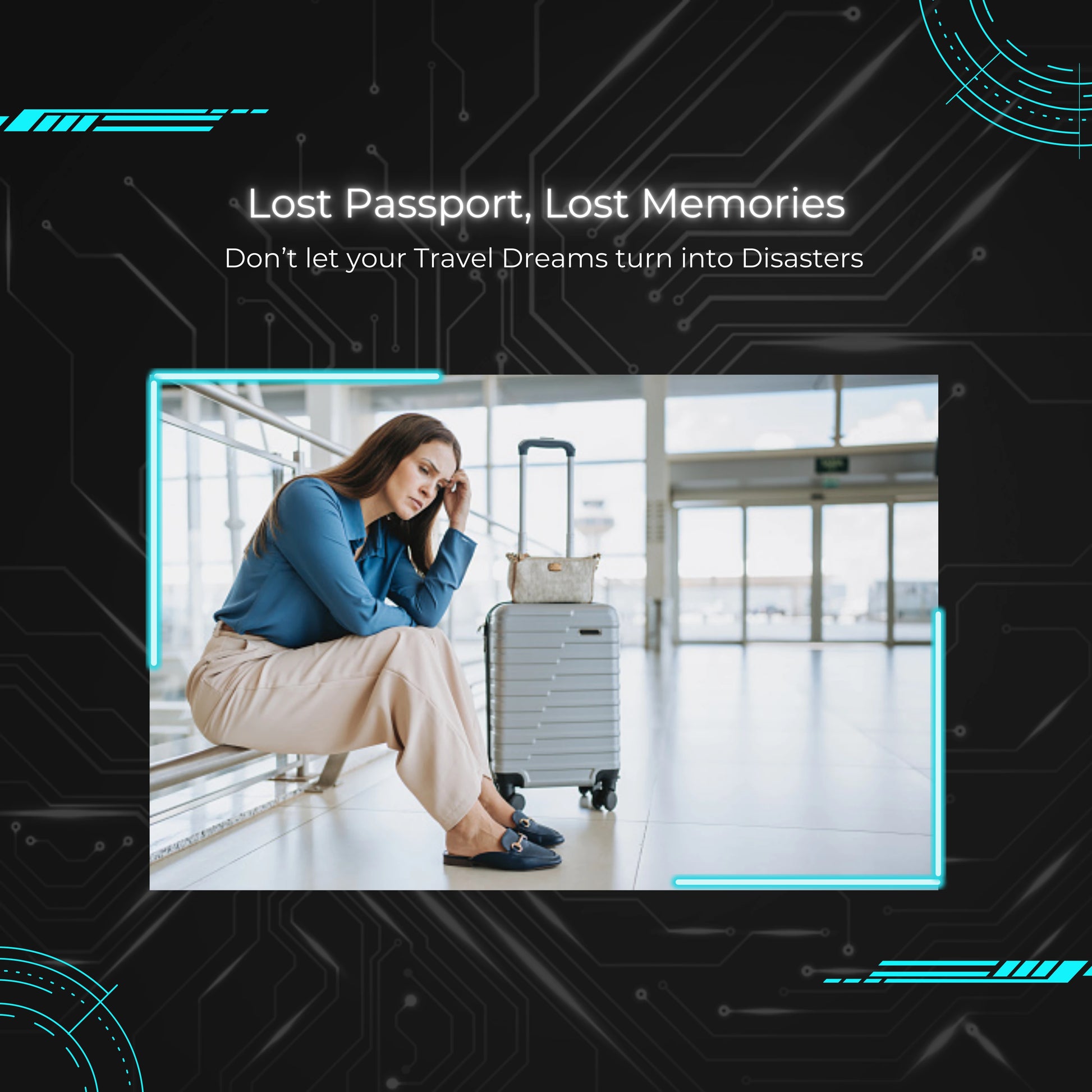 tag8 Passport Tracker with durable carbon fiber case for secure travel