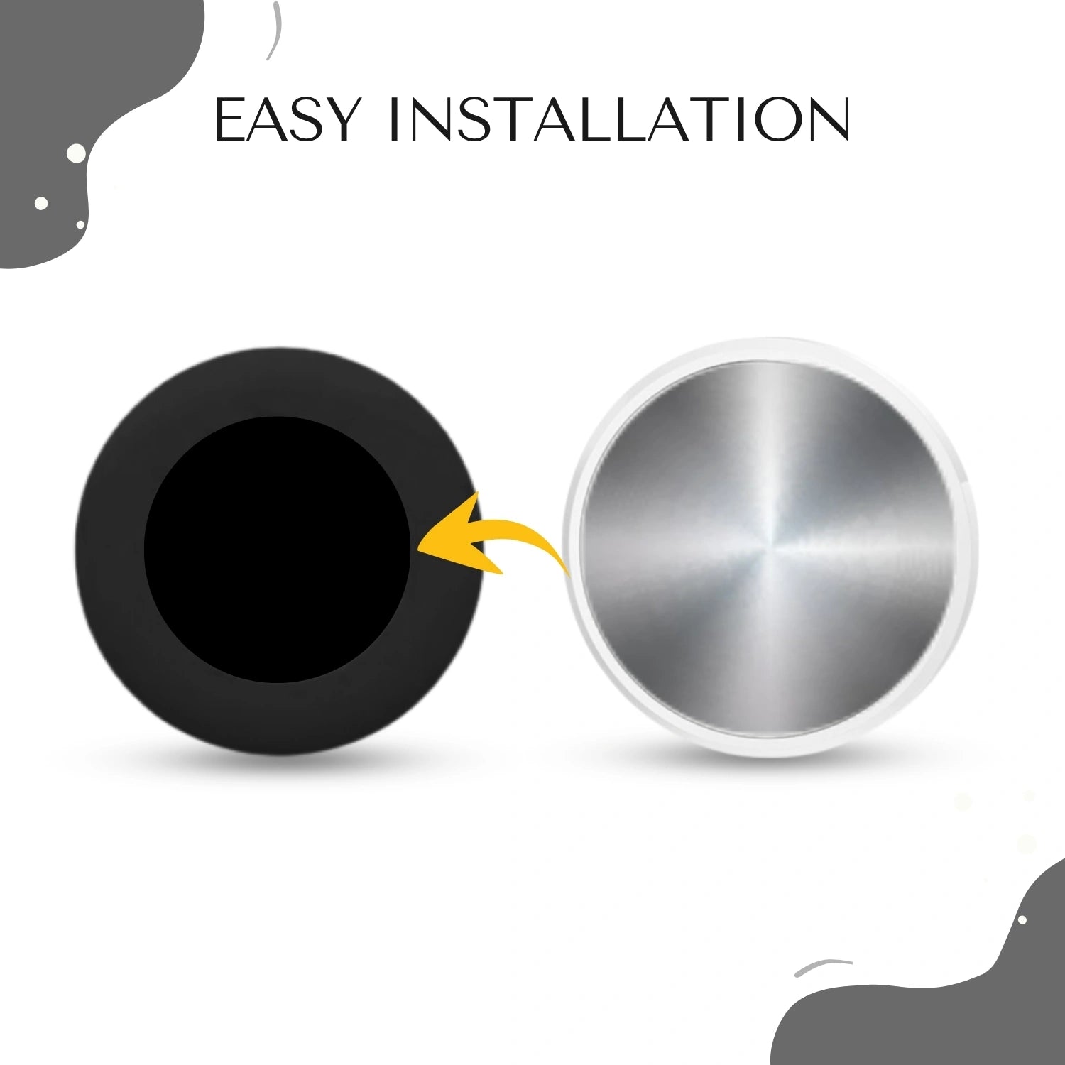 Black silicone holder for smart trackers by tag8