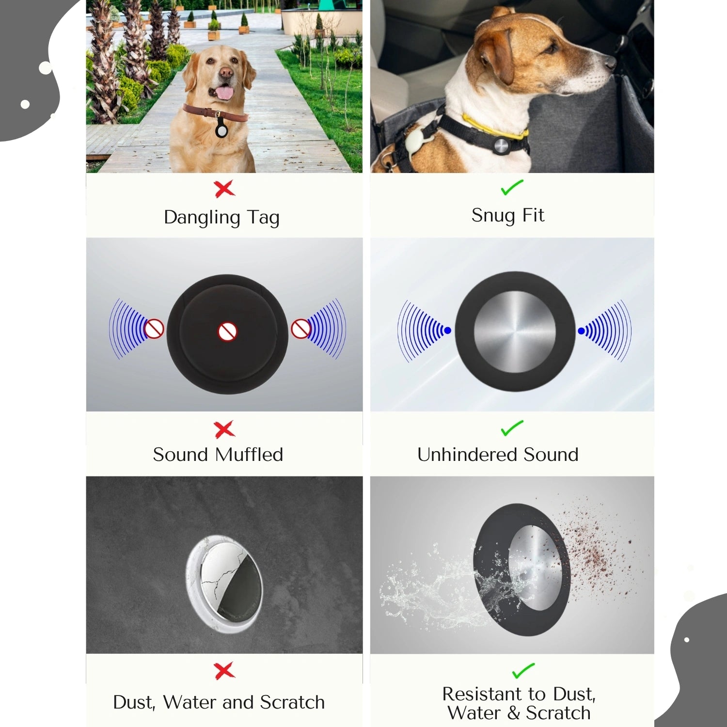 Black silicone holder for smart trackers by tag8