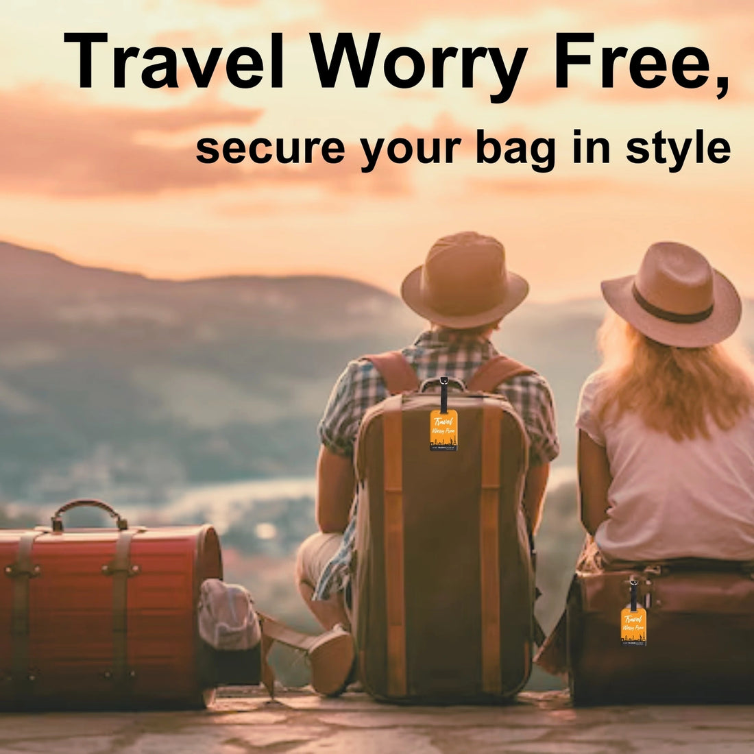 Travel Themes QR Bag Tag by tag8 for luggage tracking 