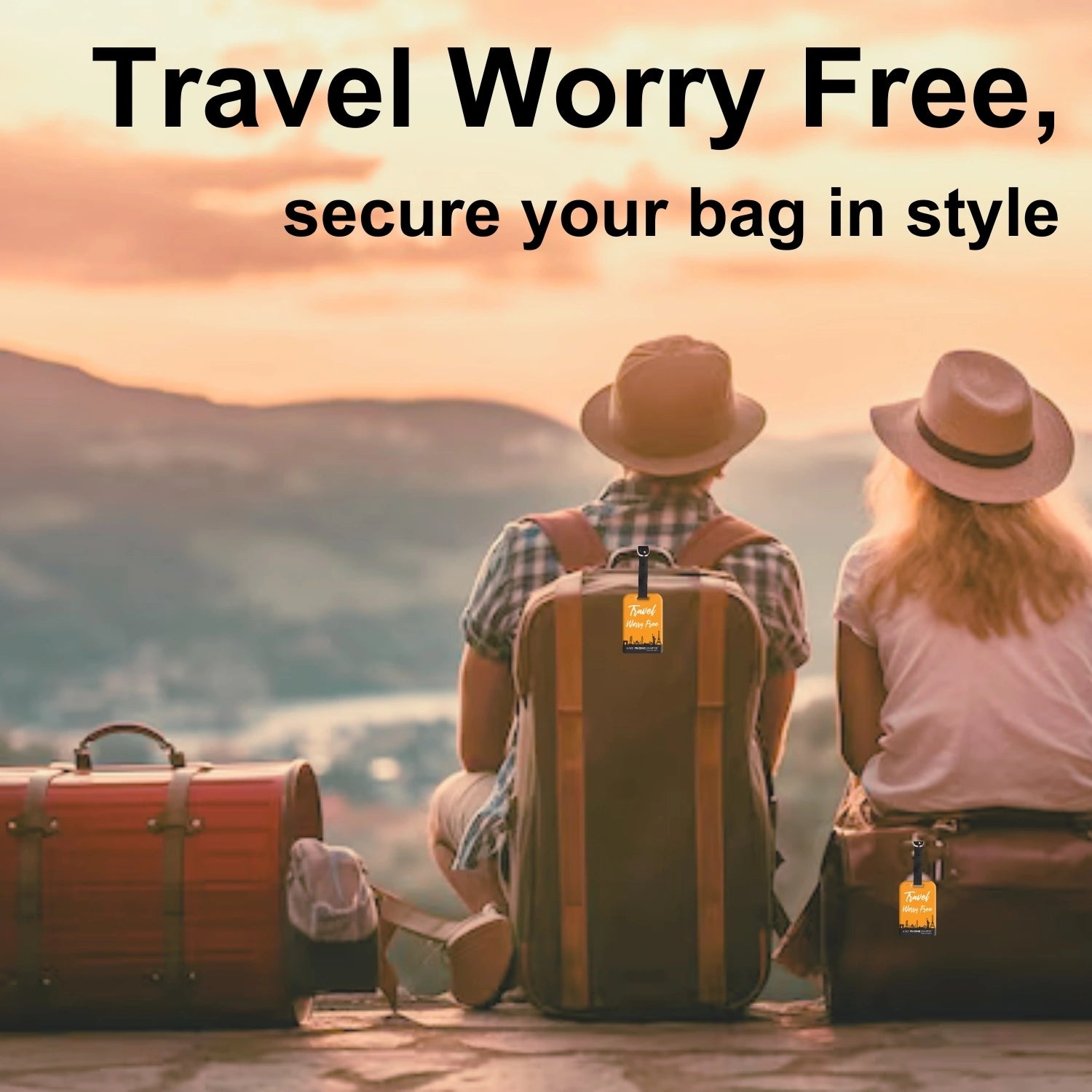 Travel Themes QR Bag Tag by tag8 for luggage tracking 